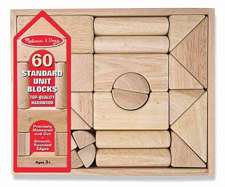 Набор деревянных блоков, 60 деталей 